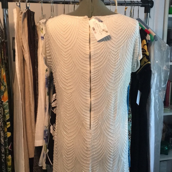 White Beaded Dress - Size  10 - Picture 4 of 7